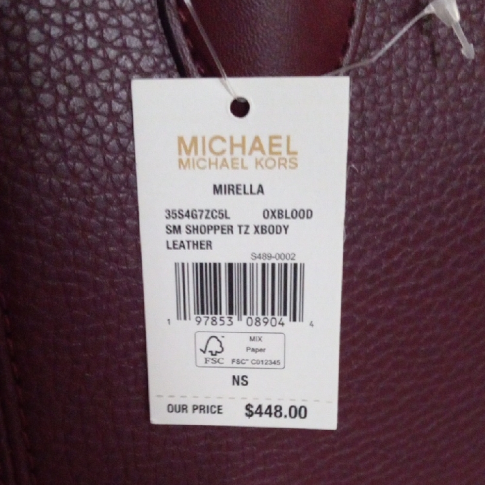Michael Kors Deep Burgundy Tote - Picture 6 of 6